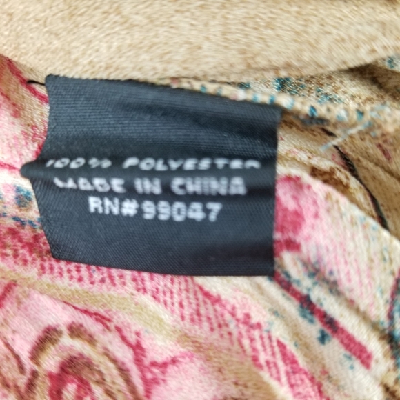 Piano animal print button up top size L - Picture 4 of 8